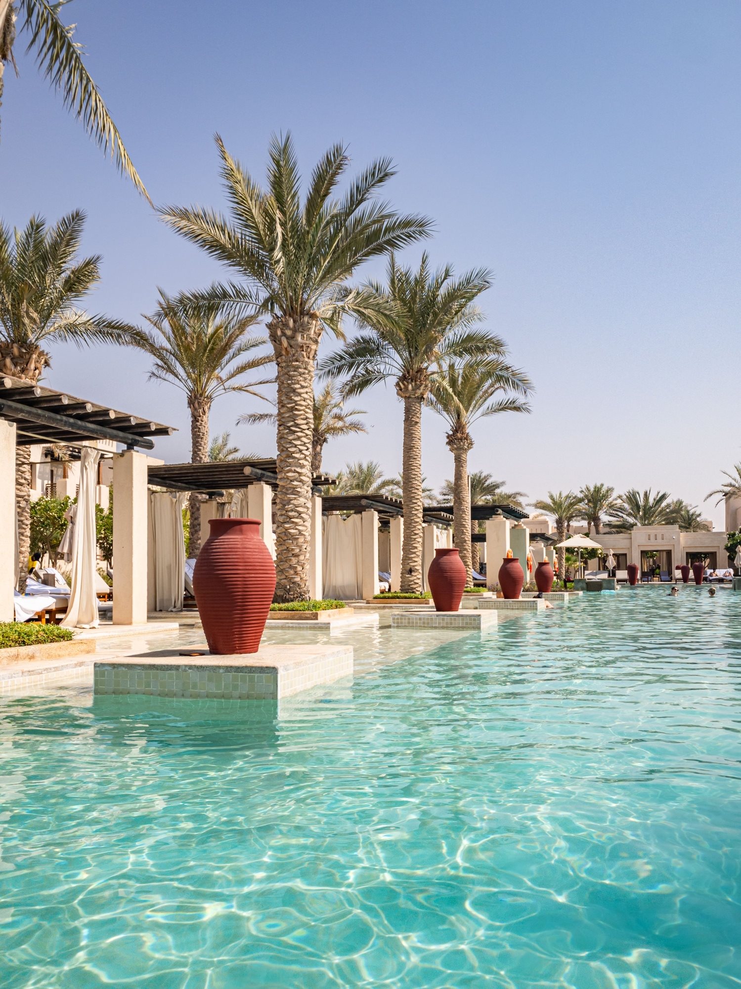 Beachfront all-inclusive resort pool in the Caribbean